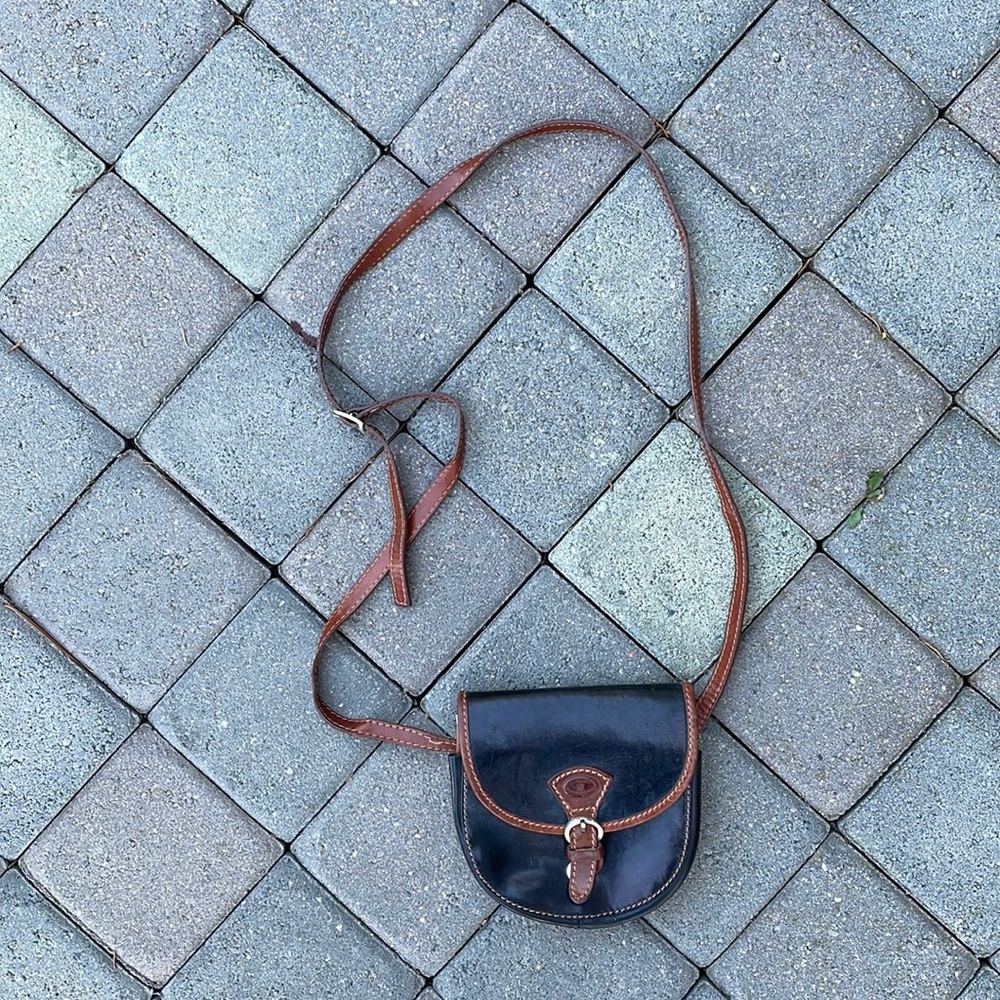 Italian Florentine Leather, Black Body, Tan Trim